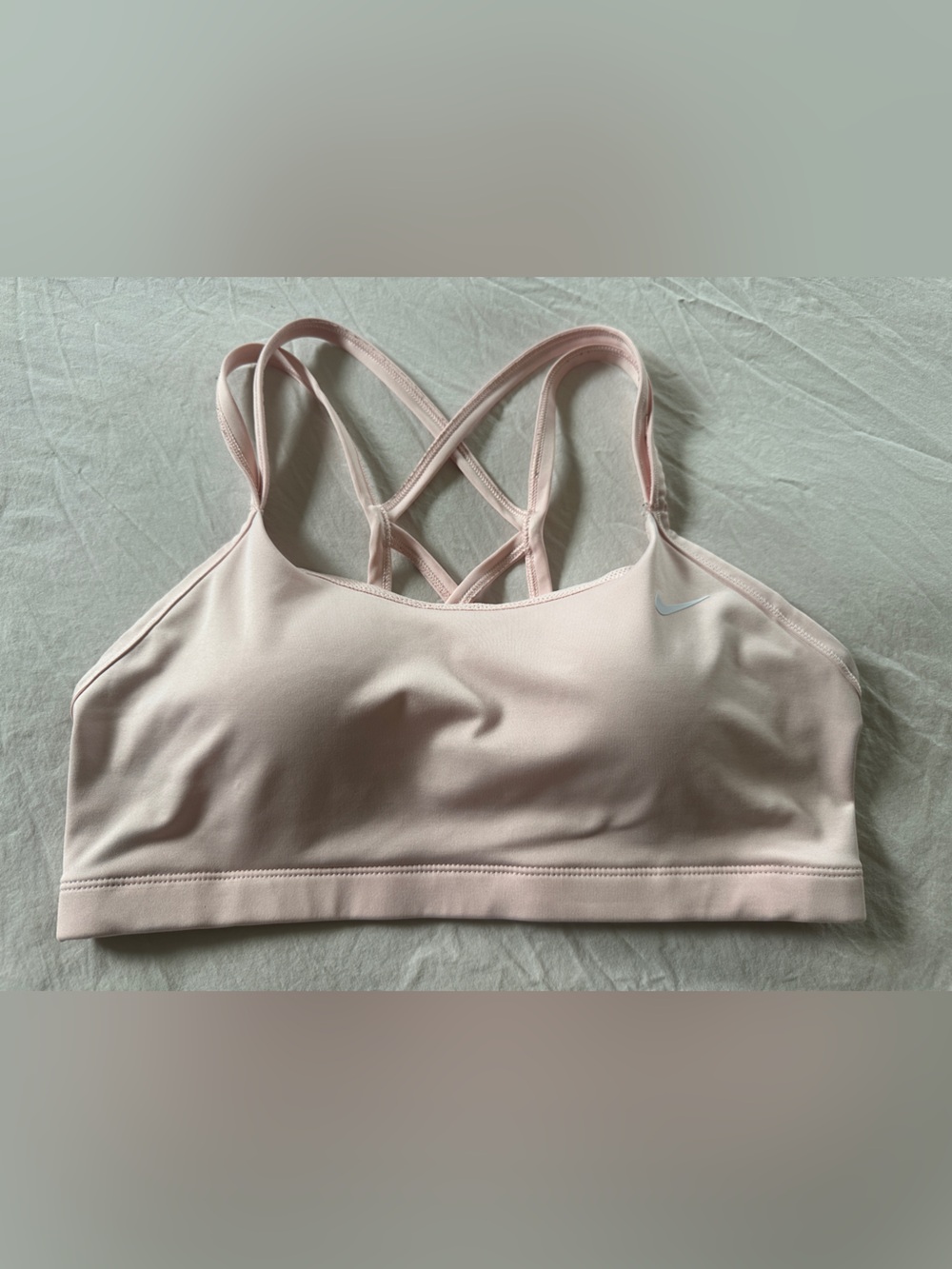 Nike Pale Pink Strappy Low-Impact Sports Bra size large